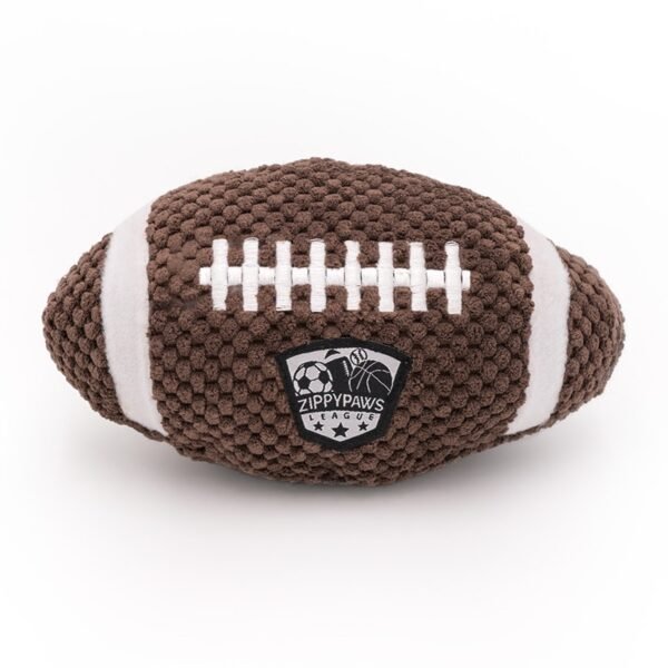 ZippyPaws Sportballz Football Touchdown!! ZippyPaws Sportballz Football laat jouw hond supporteren voor zijn of haar favoriete sportteam! Zacht, piepend en vol teamgeest. De ZippyPaws Sportballz Football is het perfecte speelgoed voor een winnende wedstrijddag. De ZippyPaws Sportballz Football bevat een squeaker en is voorzien van het iconische "ZippyPaws League" logo. Formaat: 15cm Let op: Er is geen enkel hondenspeelgoed in de wereld wat niet kapot kan. Ondanks de algehele stevigheid van het speelgoed, zou het kapot kunnen gaan. Op hondenspeelgoed zit geen garantie. Kies dus het juiste soort speeltje voor jouw hond zijn kauw- en speelbehoefte. Haal kapotte speeltjes meteen weg en laat jouw hond alleen spelen onder toezicht. ZippyPaws Hondenspeelgoed Hondenspeeltjes van het merk ZippyPaws staan garant voor de allerleukste designs en zijn goed voor urenlang speelplezier. De hondenspeeltjes van ZippyPaws zijn ontworpen door hondenmensen voor honden. En dat zie je aan alles. ZippyPaws Burrows De Zippypaws Burrows zijn zoekspellen voor de hond. In iedere Burrow zitten 3 piepbeestjes verstopt. Speciaal voor honden die niet enthousiast worden van hersenwerkjes met voer zijn de Burrows perfect. Want de beloning is geen voer, maar een klein piepspeeltje. Je kunt de speeltjes zo vaak terug stoppen als je wilt, zodat jouw hond weer op zoek kan! Alle delen van de Zippy Burrows zijn gemaakt van hoogwaardig pluche stof. Daardoor is het niet alleen geschikt als interactief speeltje, maar kan het ook gebruikt worden als knuffelspeeltje. Alle speeltjes in de Burrows bevatten een ronde pieper om je hond extra enthousiast te maken. Interactief hondenspeelgoed bestellen Alle honden hebben speelgoed nodig. Het geeft zowel een mentale- als lichamelijke uitdaging voor je hond! Interactief hondenspeelgoed is niet alleen belangrijk om je hond tevreden te houden en verveling te voorkomen. Het is ook nuttig om problematisch gedrag aan te pakken, zoals destructief kauwen of hinderlijk blaffen. Zippypaws Burrows De Zippypaws Burrows zijn zoekspellen voor de hond. In iedere Burrow zitten 3 piepbeestjes verstopt. Speciaal voor honden die niet enthousiast worden van hersenwerkjes met voer zijn de Burrows perfect. Want de beloning is geen voer, maar een klein piepspeeltje. Je kunt de speeltjes zo vaak terug stoppen als je wilt, zodat jouw hond weer op zoek kan! Alle delen van de Zippy Burrows zijn gemaakt van hoogwaardig pluche stof. Alle speeltjes in de Burrows bevatten een ronde pieper om je hond extra enthousiast te maken. Doordat zowel de Burrow als de speeltjes in de Burrow van pluche zijn gemaakt is het niet alleen geschikt als interactiefspeeltje, maar kan het ook gebruikt worden als knuffelspeeltje. ZippyPaws Donutz Het populairste speeltje van Zippypaws is de Donut. Al in 2017 werd de miljardste donut verkocht. Voor de hond zijn de donut speeltjes helemaal geweldig. Er zitten 2 half ronde piepers in, waardoor het niet uitmaakt waar je in de donut bijt. Piepen doet de Zippypaws Donut altijd! De Donutz bevatten verder geen zachte pluche vulling. Ideaal voor honden die het normaal altijd laten sneeuwen in huis. Bekend van Instagram Als jij honden volgt via Instagram, dan kan het niet missen dat je de ZippyPaws hondenspeeltjes wel eens voorbij hebt zien komen. Niet zo gek want de grappige en interactieve speeltjes zijn perfect voor een geweldige foto samen met jouw hond. Vergeet je A Lot for Doodles niet te taggen op Instagram? ZippyPaws Nederland ZippyPaws hondenspeelgoed komt uit Amerika. Sinds een aantal jaren zijn de speeltjes ook in Nederland verkrijgbaar. Wij van A Lot for Doodles zijn trots dat we ZippyPaws verkopen in onze webshop. Bezoek onze shop en ontdek alle leuke speeltjes van ZippyPaws! ZippyPaws online bestellen De ZippyPaws hondenspeeltjes zijn bij ons online te bestellen. Naast de leuke speeltjes van ZippyPaws kun je ook bij ons terecht voor de merken Huxley & Kent, PawStory, HugSmart, Sodapup, Soos Pets, Cowboy Magic, Bass Brushes, P.L.A.Y., Yakka's & Carniwell. Heb je advies nodig? Neem gerust contact met ons op. We helpen je graag!