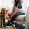 PLAY Pup Cup Cafe Doughboy Donut Take a break met de PLAY Pup Cup Cafe Doughboy Donut. Dit leuke hondenspeeltje in de vorm van een Donut to go mag niet ontbreken in de speelgoed collectie van jouw hond. Want zeg nou eerlijk; een heerlijke verse donut, daar kan je toch elke hond voor wakker maken?! Let op: Er is geen enkel hondenspeelgoed in de wereld wat niet kapot kan. Ondanks de dubbele stiksels, dubbele laag stof aan de buitenkant en de algehele stevigheid van het speelgoed, zou het kapot kunnen gaan. Op hondenspeelgoed zit geen garantie.Kies dus het juiste soort speeltje voor jouw hond zijn kauw- en speelbehoefte. Haal kapotte speeltjes meteen weg en laat jouw hond alleen spelen onder toezicht. Over P.L.A.Y. Hondenspeelgoed PLAY staat bekend om hun fantastische design en vrolijke, aansprekende kleuren. Bij A Lot for Doodles vind je een ruim assortiment van PLAY hondenspeelgoed. Shop naast de Barking Brunch collectie ook de Tropical Paradise Collectie van PLAY in onze shop! PLAY Dog Toys Het hondenspeelgoed van P.L.A.Y. is handgemaakt en de stevige buitenkant en dubbel gestikte randen zorgen voor extra duurzaamheid. De vulling van de speeltjes is gemaakt van gerecycled materiaal. Verder voldoet het hondenspeelgoed van Play aan dezelfde strenge kwaliteitsnormen voor het vervaardigen van baby- en kinderspeelgoed. In de speeltjes worden er AZO-vrije kleurstoffen gebruikt. Daarnaast zijn de speeltjes geschikt voor de wasmachine en droger. P.L.A.Y. hondenspeelgoed Het hondenspeelgoed van PLAY wordt in Amerika ontworpen. Bekend van Instagram Als jij honden volgt via Instagram, dan kan het niet missen dat je de P.L.A.Y. hondenspeeltjes wel eens voorbij hebt zien komen. Niet zo gek want de grappige en levensechte speeltjes zijn perfect voor een geweldige foto samen met jouw hond. Vergeet je A Lot for Doodles niet te taggen op Instagram? PLAY hondenspeeltjes bij A Lot for Doodles Bestel je Play hondenspeelgoed eenvoudig bij A Lot for Doodles. Of je nu een lief en schattig knuffeltje zoekt of een grappige, ondeugende speelkameraad voor je hond, je slaagt zeker weten met het ruime assortiment wat uit voorraad leverbaar is. Heb je vragen over onze producten of advies nodig wat je het beste kunt bestellen? Neem gerust contact met ons op, we helpen je graag verder.